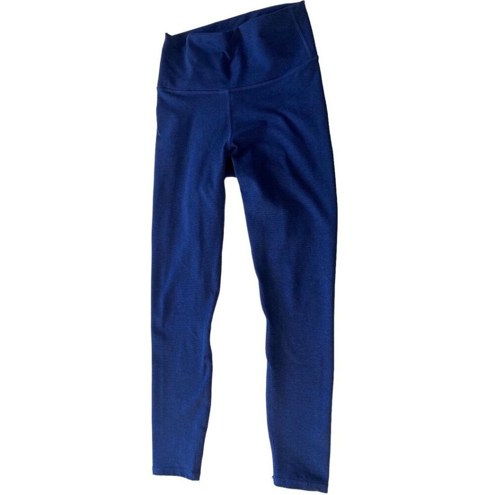 XS Womens‎ Blue Black Leggings Athletic Wear 24" Inseam Crop Capri